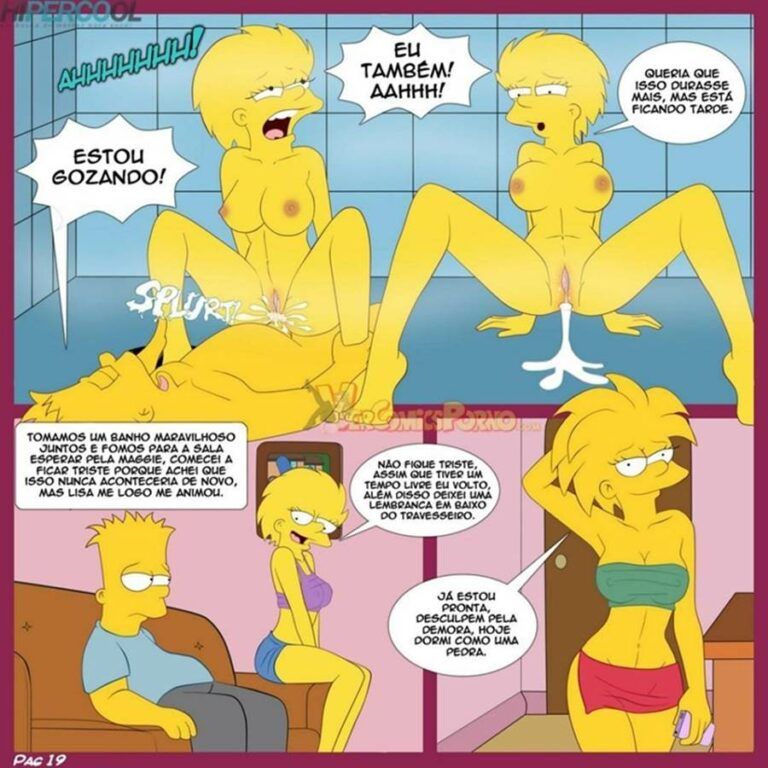 Bart Simpson comendo irmã Lisa Quadrinhos Eroticos Super Hentai