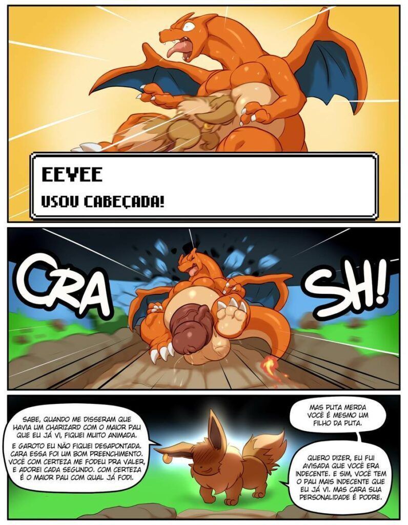 Charizard Fudendo Evee Pok Mon Hentai Quadrinhos Eroticos Super Hentai