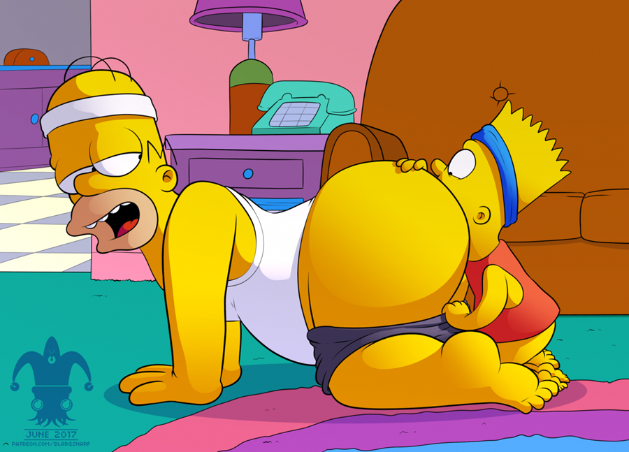 Порно Симпсонов Барт И Гомер.
